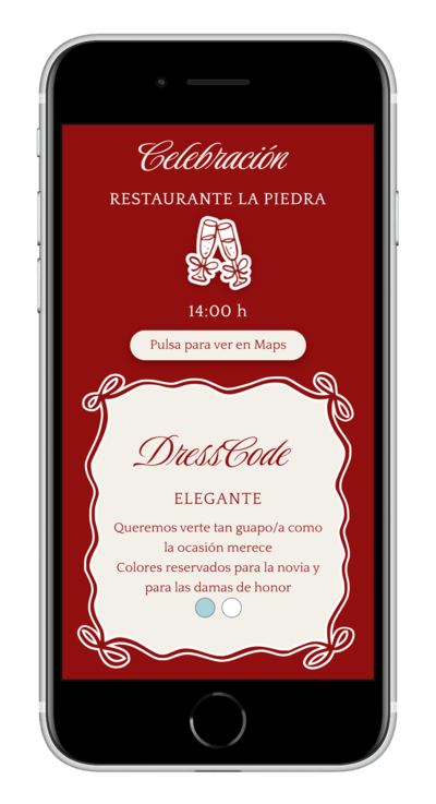 Invitación digital de boda coquette personalizada 3