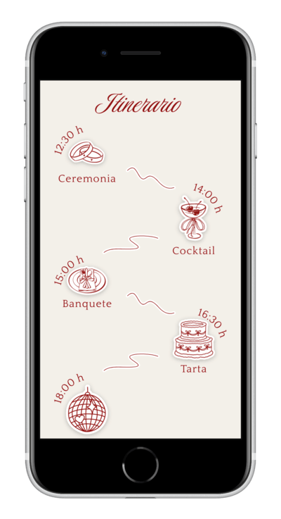 Invitación digital de boda coquette personalizada 5