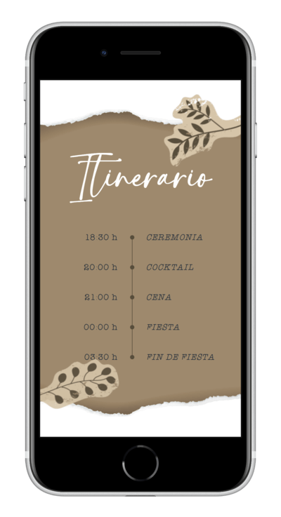 Invitación digital de boda vintage personalizada 5