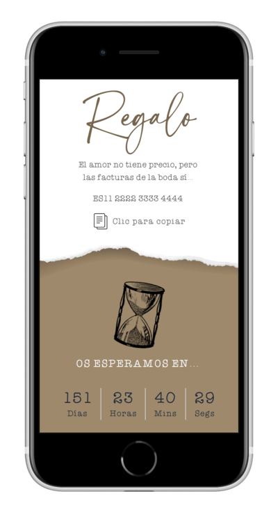 Invitación digital de boda vintage personalizada 6