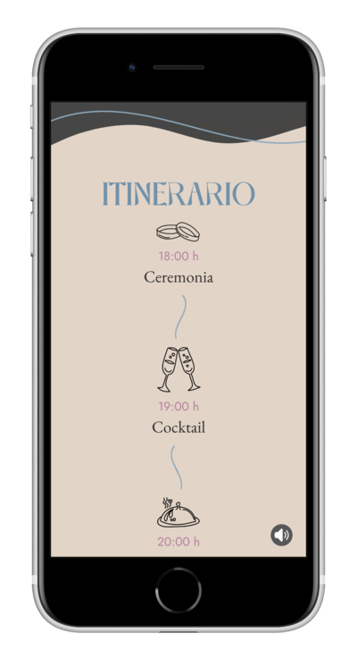 Invitación digital de boda waves personalizada 4