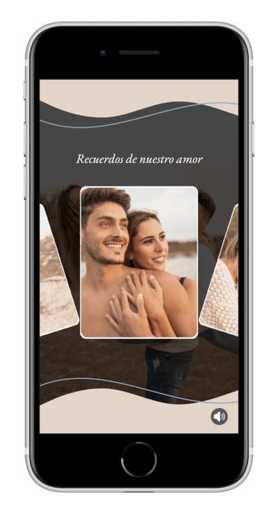 Invitación digital de boda waves personalizada 5