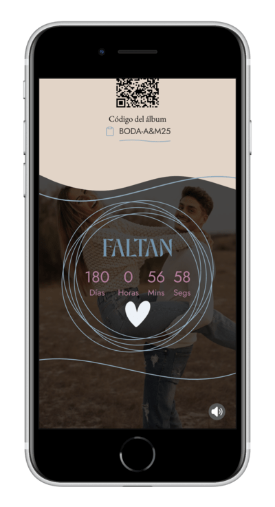 Invitación digital de boda waves personalizada 6