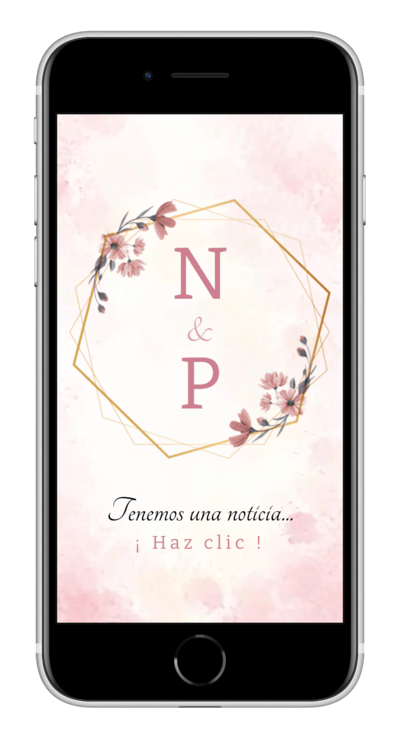 Invitación digital de boda aquarelle personalizada 1