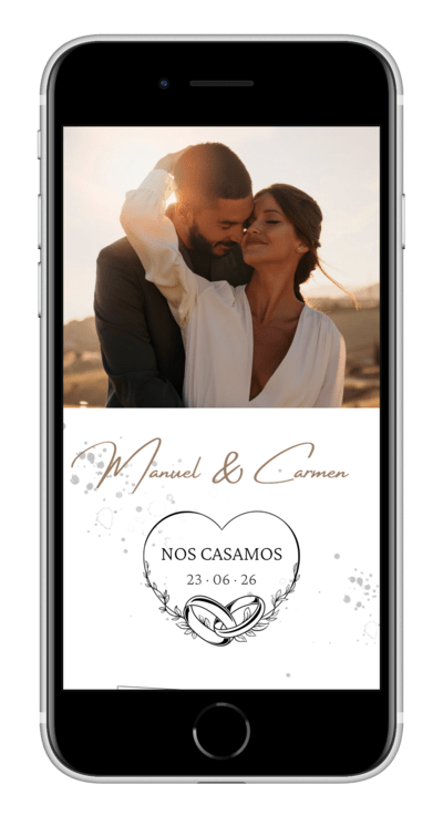 Invitación digital de boda elegant personalizada 2