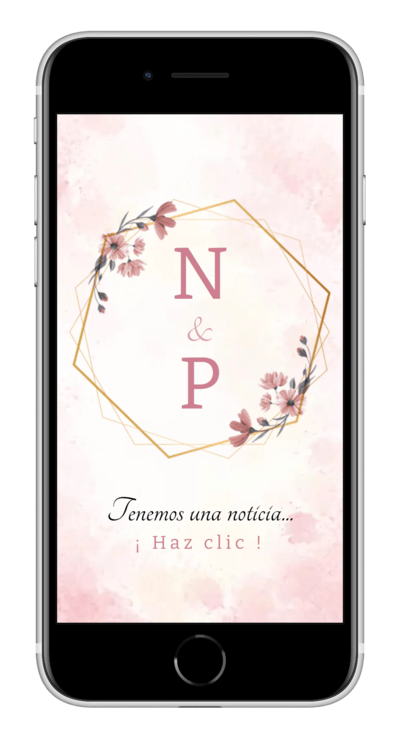 Invitación digital de boda pink personalizada 1