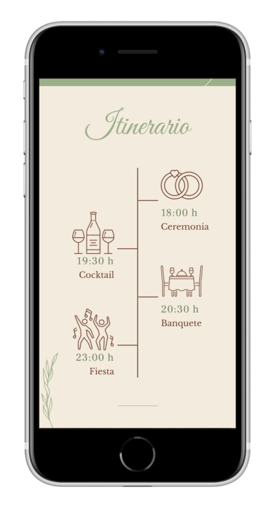 Invitación digital de boda simple personalizada 4