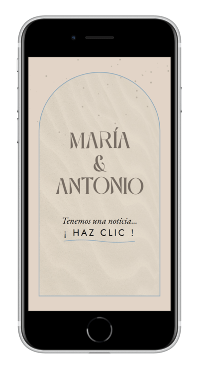 Invitación digital de boda waves personalizada 1