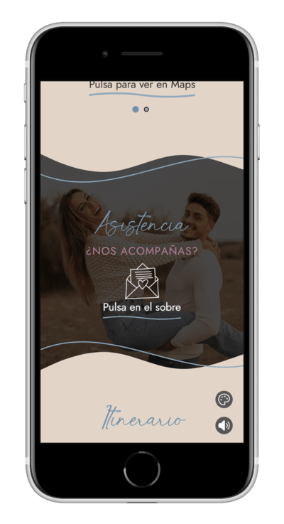 Invitación digital de boda waves personalizada 4
