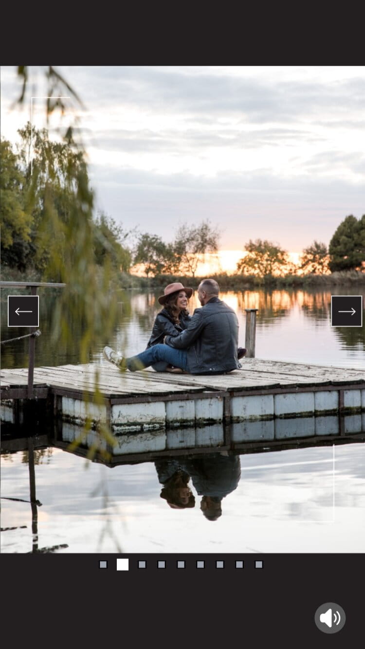 Photo of Laura and Pere with a lake in the background