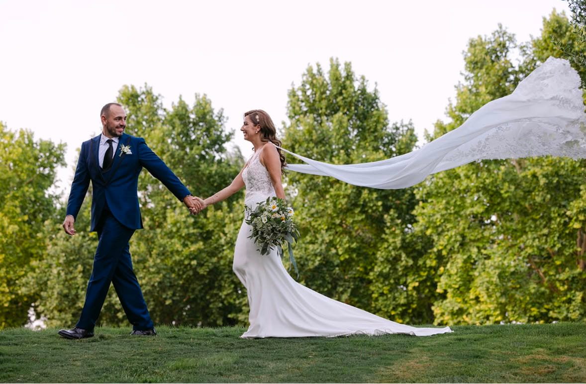 Laura and Pere at their wedding