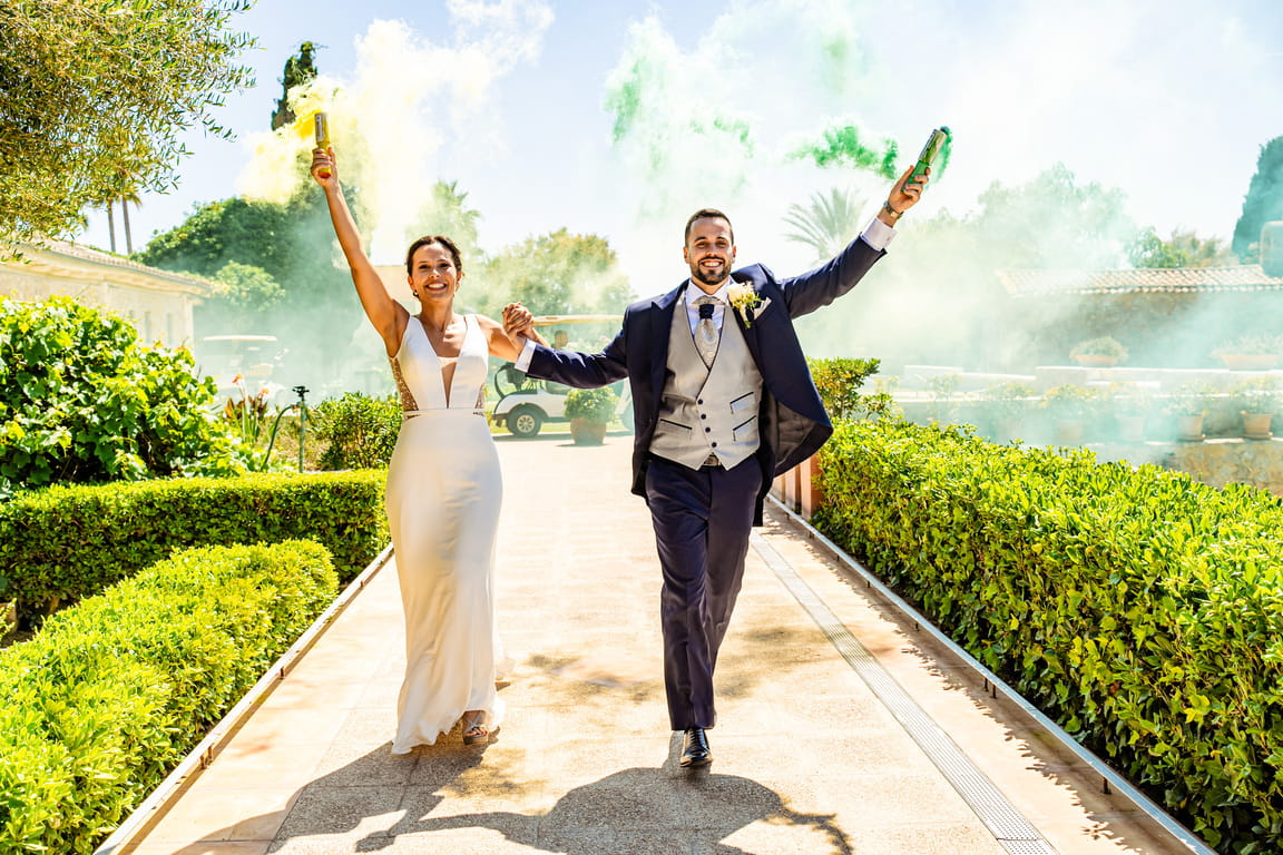 Ruben and Melissa on their wedding day