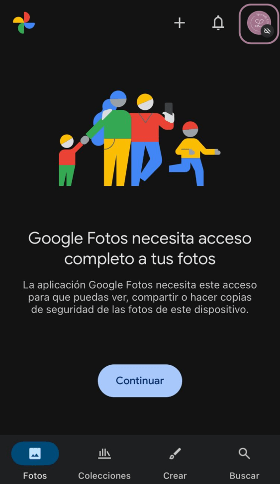 Google Photos App - Step 1.1