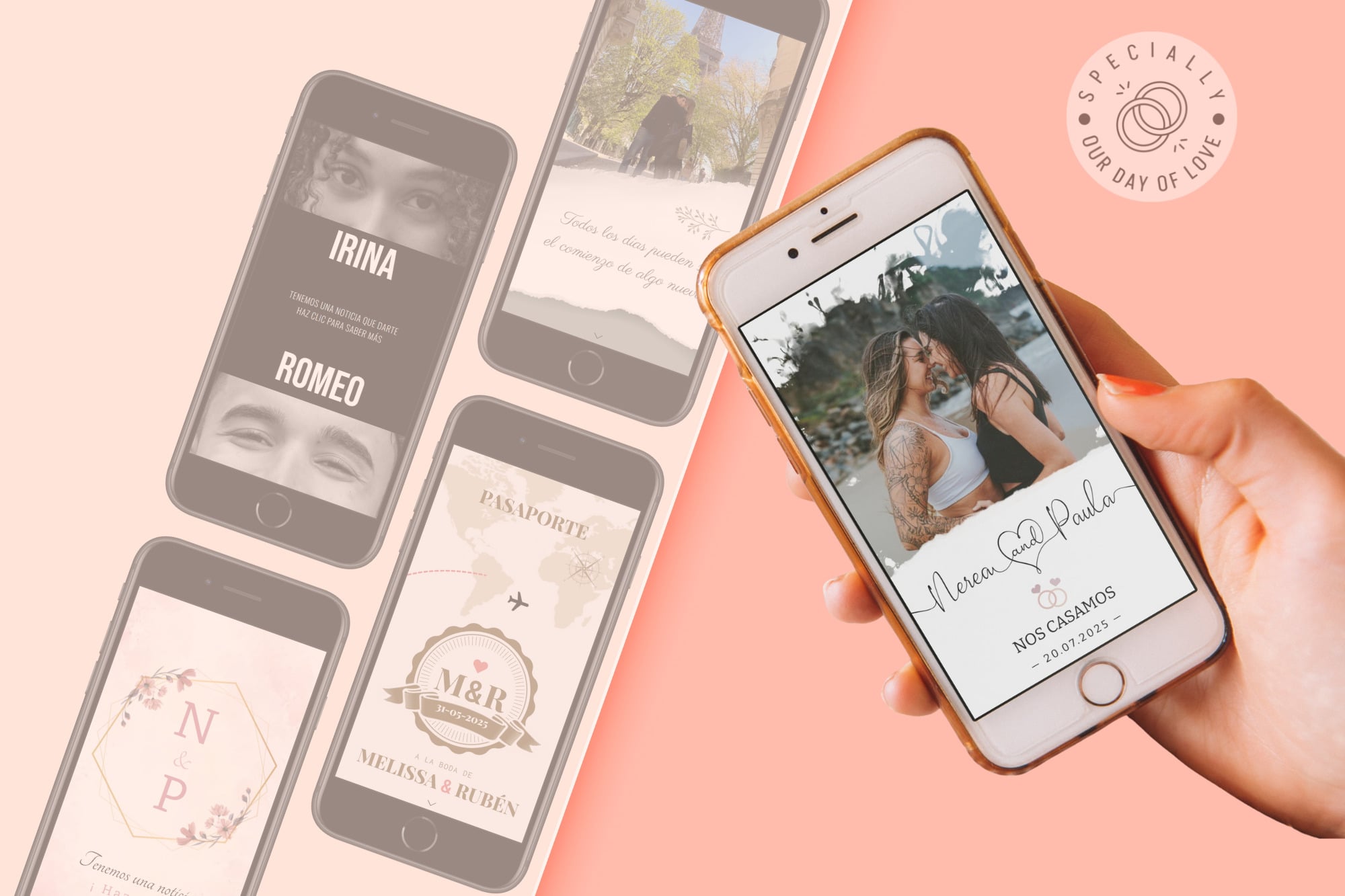 Plataforma para crear invitaciones de boda digitales personalizadas