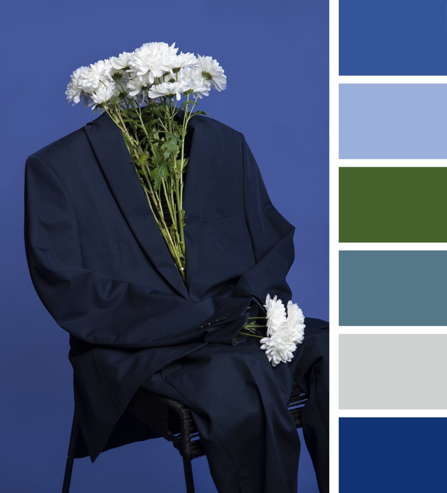 Paleta de colores para boda azul
