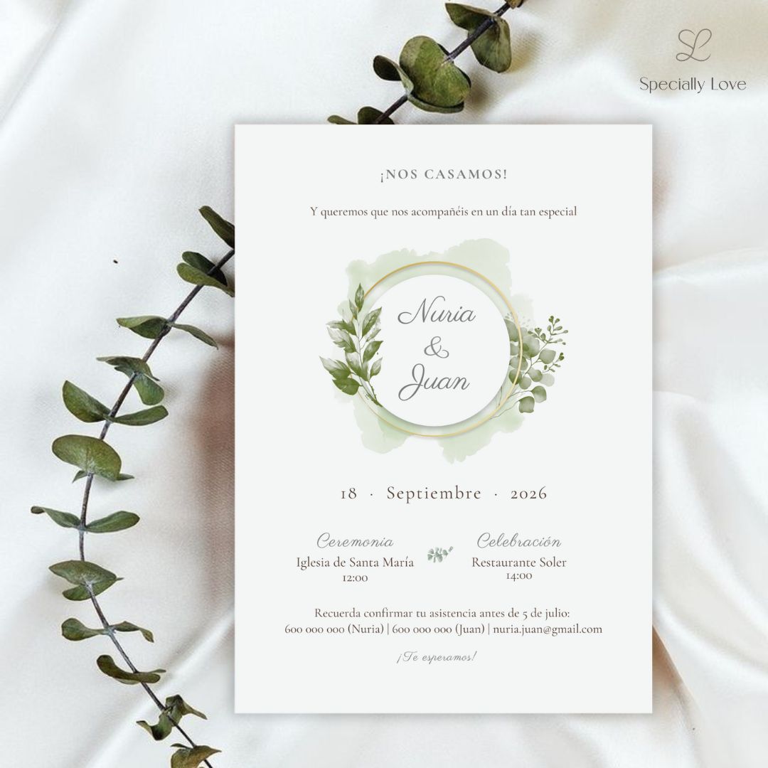 Invitaciones de Boda para Imprimir, image size:1080x1080