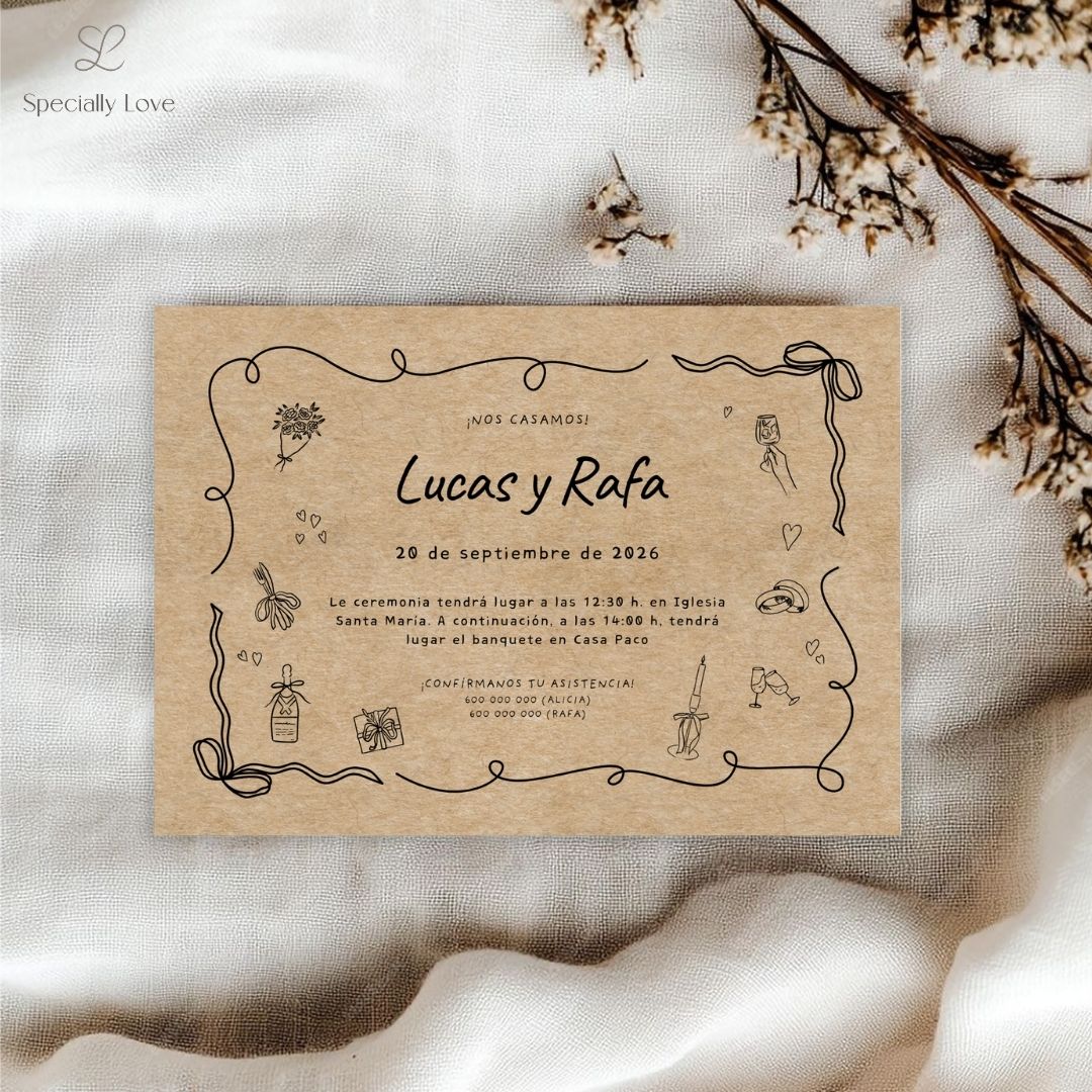 Invitaciones de Boda para Imprimir, image size:1080x1080