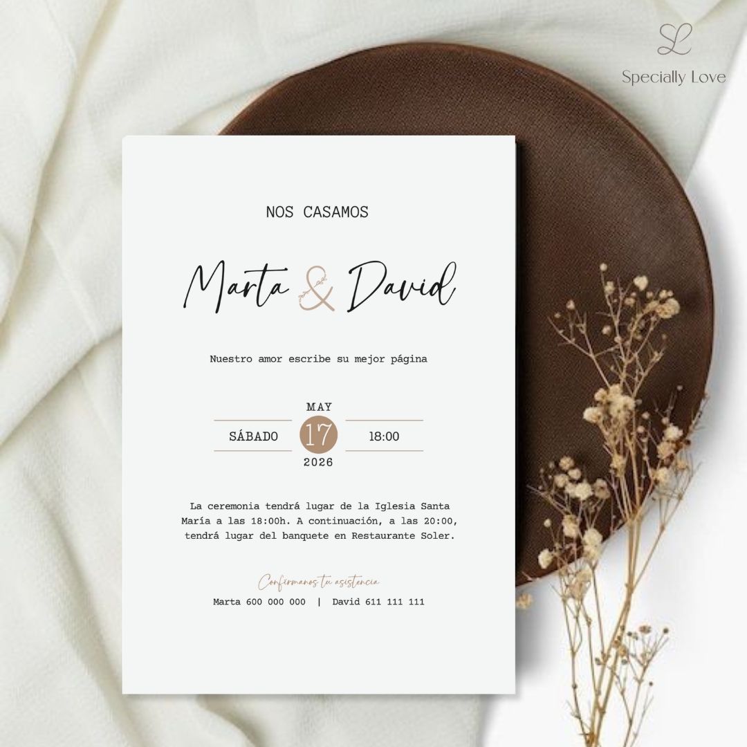 Invitaciones de Boda para Imprimir