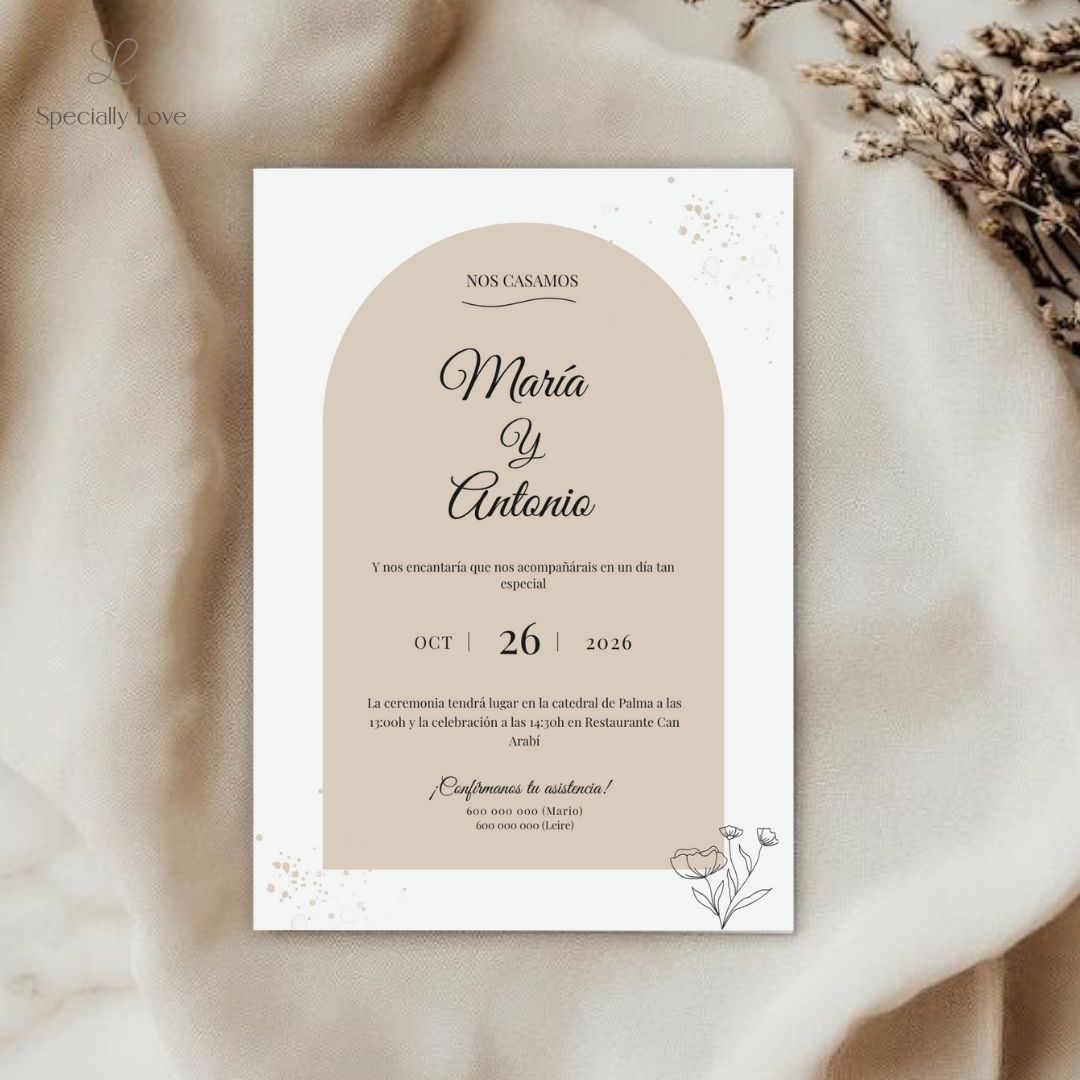 Invitaciones de Boda para Imprimir, image size:1080x1080