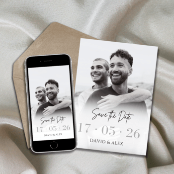 Save the Date personalizado con foto de los novios