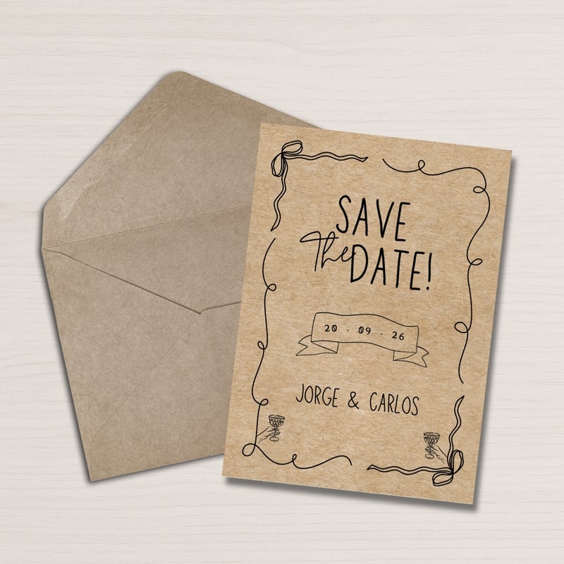 kraft-brown Save The Date