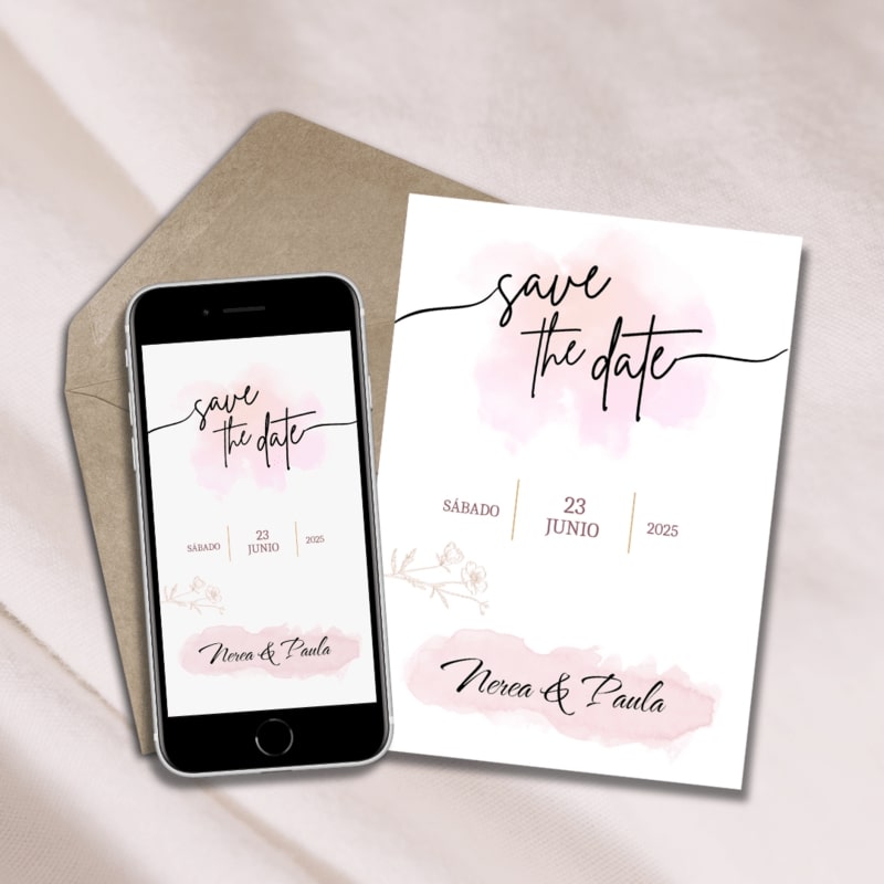 Save The Date Pink